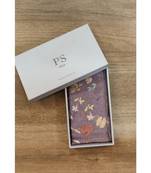 Eggplant colour printed silkmul pocket square