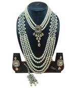 White pearl necklaces