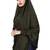Justkartit Stitched Hosiery Lycra Islamic Chaderi Hijab With Veil And Sleeves