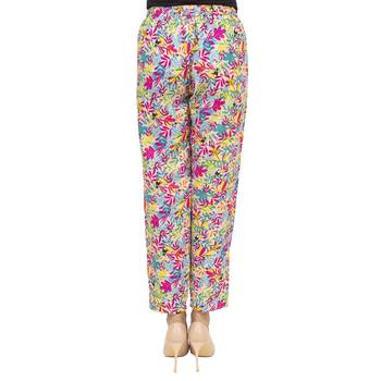 Multicolor printed polyester trousers 2