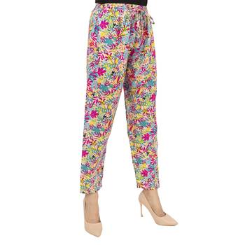 Multicolor printed polyester trousers 3