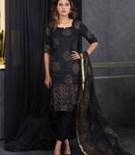 Black block print kota doria salwar