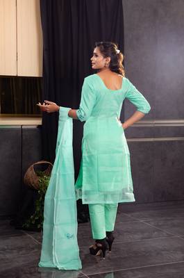 Sea-green kundan kota doria salwar 3