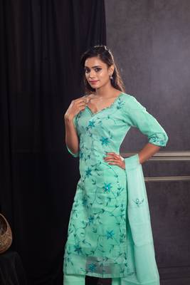 Sea-green kundan kota doria salwar 4