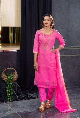 Pink kundan kota doria salwar 1