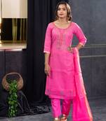 Pink kundan kota doria salwar
