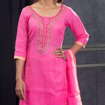 Pink kundan kota doria salwar 2