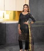 Black block print kota doria salwar