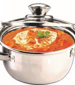 Kitchen krafts 1pc Dutch oven - 16 cm with glass lid, induction compatiable, cook and serve