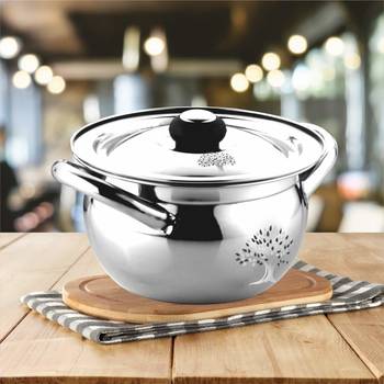 Kitchen krafts 1pc Apple handi 18 cm Laser finish ,induction compatiable, cook and serve 1