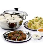 Kalash 6 in 1 Sandwich bottom Multi kadai with steel Lid