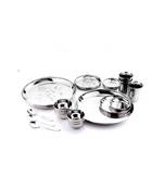 Kitchen krafts 42pcs Floral Laser Finish Kanchan Dinner Set