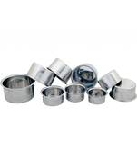 Kitchen Krafts 9pcs Silver touch Flat bottom tope set  (26g-10x18)