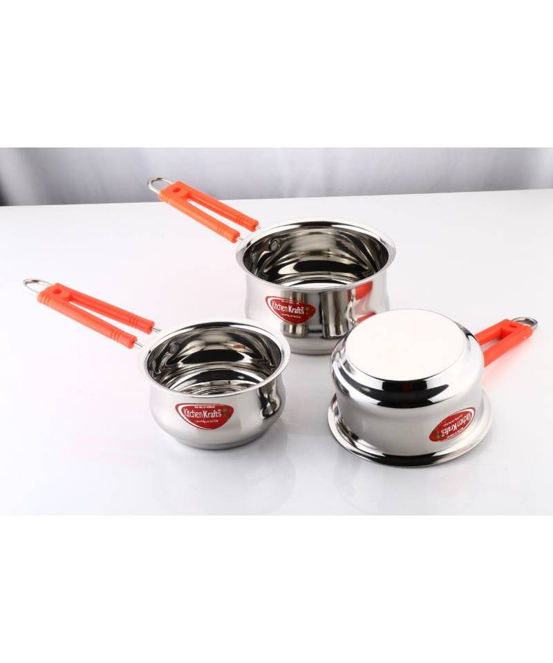 Kitchen Krafts 3pcs 18g Belly Saucepan with handle (16,18,20cm