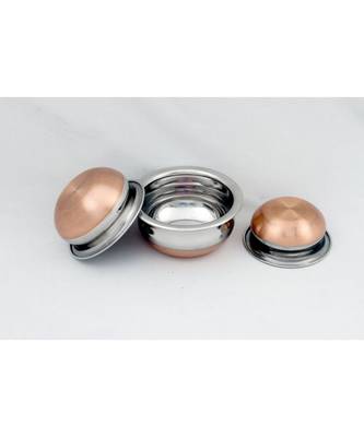 Kitchen Krafts 3pcs Copper Bottom handi (Prappu chetty) Set 8x10 1