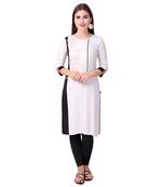 Teal19 Women Geometric Print Cotton A-Line Casual Kurta