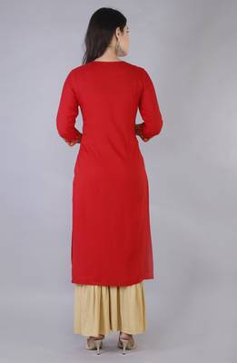 Women multicolor Viscose Embroidery Kurta with Sharara Set 3