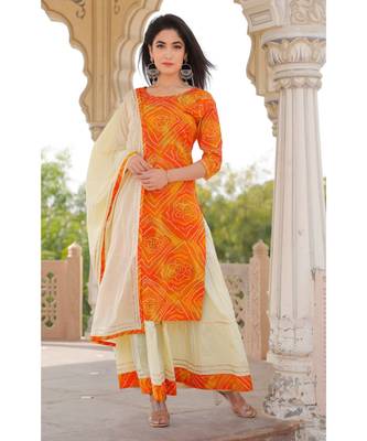 Women multicolor Viscose Embroidered Kurta and SKIRT & COTTON DUPATTA SET 2