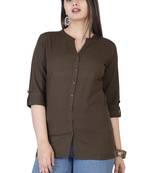 Brown plain cotton tunics