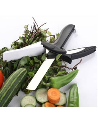 Kreyam's Original Clever Cutter - 2 in 1 Superior Quality Kitchen Knife Cleaver Cutter Comes with Locking Hinge (1 Pcs.) 2