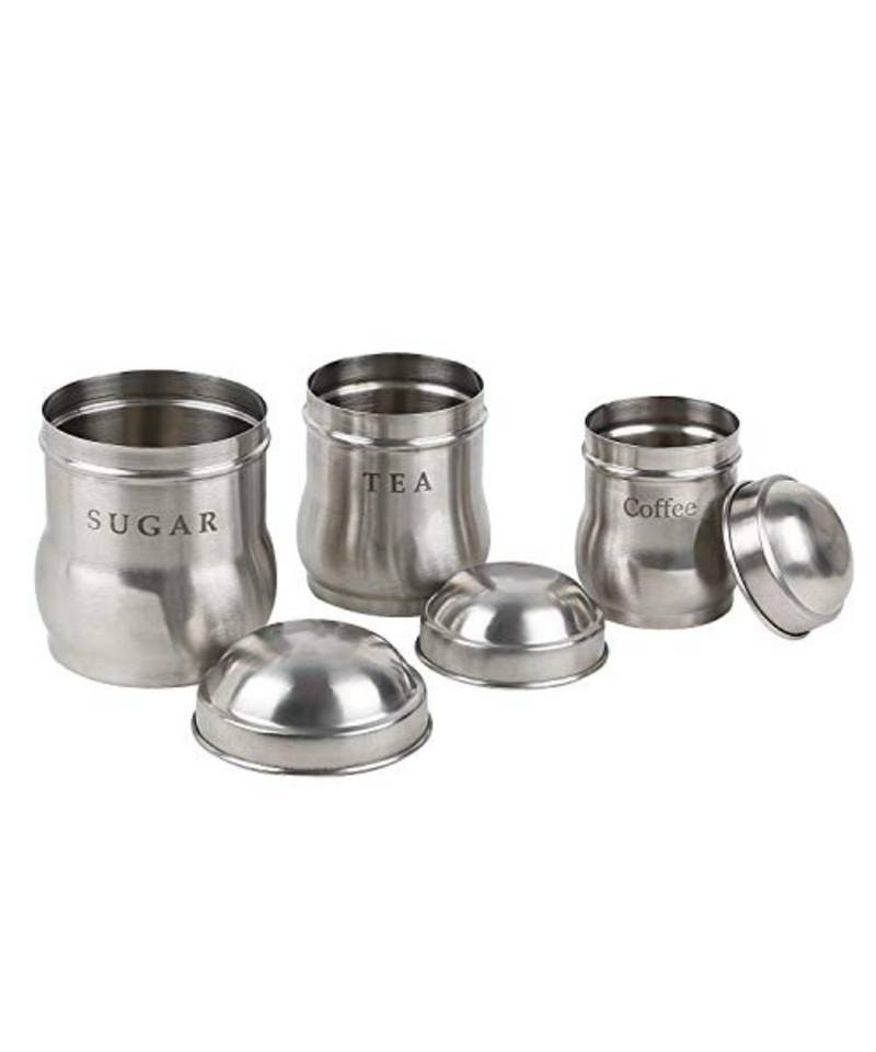 Stainless Steel Tea Coffee Sugar Canisters