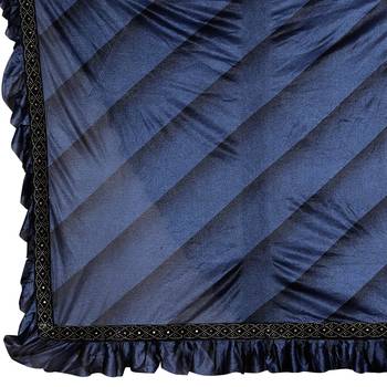 Blue Plain Lycra Designer Saree With Blouse 5