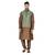 Brown Woven Polysilk Kurta  Pajama