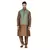 Brown Woven Polysilk Kurta  Pajama