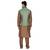 Brown Woven Polysilk Kurta  Pajama