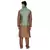 Brown Woven Polysilk Kurta  Pajama
