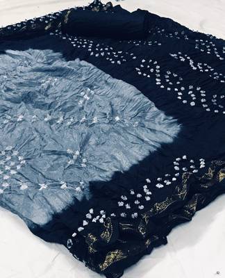 Black woven cotton silk saree with blouse 1