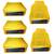 Atorakushon non wovan Fabric Combo Saree Cover Blouse Clothes Storage Bag Wardrobe Organiser Set of 5 (yellow)