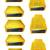 Atorakushon non wovan Fabric Combo Saree Cover Blouse Clothes Storage Bag Wardrobe Organiser Set of 8(yellow)