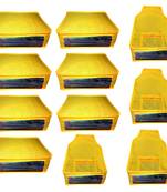 Atorakushon non wovan Fabric Combo Saree Cover Blouse Clothes Storage Bag Wardrobe Organiser Set of 11 (yellow)