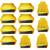 Atorakushon non wovan Fabric Combo Saree Cover Blouse Clothes Storage Bag Wardrobe Organiser Set of 11 (yellow)