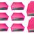 Atorakushon non wovan Fabric Combo Saree Cover Blouse Clothes Storage Bag Wardrobe Organiser Set of 8 (Pink)
