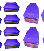 Atorakushon non wovan Fabric Combo Saree Cover Blouse Clothes Storage Bag Wardrobe Organiser Set of 12 (Blue)