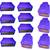 Atorakushon non wovan Fabric Combo Saree Cover Blouse Clothes Storage Bag Wardrobe Organiser Set of11 (Blue)