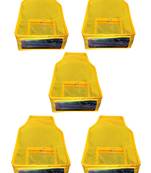Atorakushon   Non woven Fabric Saree Cover Blouse Cover Garments Storage Bag Wardrobe Organiser Pack of 5 (yellow)