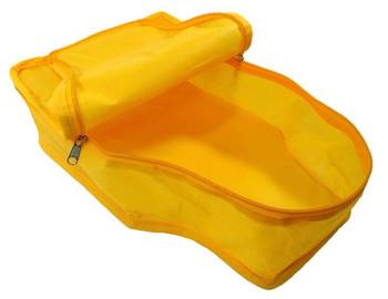 Atorakushon   Non woven Fabric Saree Cover Blouse Cover Garments Storage Bag Wardrobe Organiser Pack of 5 (yellow) 3