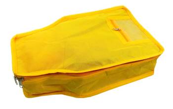Atorakushon   Non woven Fabric Saree Cover Blouse Cover Garments Storage Bag Wardrobe Organiser Pack of 5 (yellow) 4