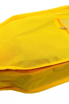 Atorakushon   Non woven Fabric Saree Cover Blouse Cover Garments Storage Bag Wardrobe Organiser Pack of 5 (yellow)