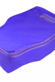 Atorakushon   Non woven Fabric Saree Cover Blouse Cover Garments Storage Bag Wardrobe Organiser Pack of 2 (Blue)
