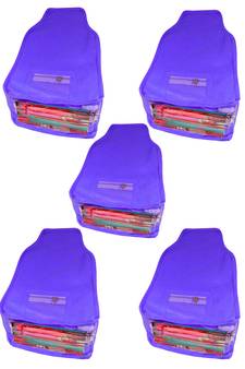 Atorakushon   Non woven Fabric Saree Cover Blouse Cover Garments Storage Bag Wardrobe Organiser Pack of 5 (Blue)
