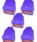 Atorakushon   Non woven Fabric Saree Cover Blouse Cover Garments Storage Bag Wardrobe Organiser Pack of 5 (Blue)