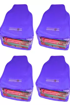 Atorakushon   Non woven Fabric Saree Cover Blouse Cover Garments Storage Bag Wardrobe Organiser Pack of 8 (Blue)