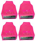 Atorakushon   Non woven Fabric Saree Cover Blouse Cover Garments Storage Bag Wardrobe Organiser Pack of 4 (Pink)