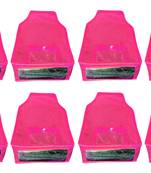 Atorakushon   Non woven Fabric Saree Cover Blouse Cover Garments Storage Bag Wardrobe Organiser Pack of 8 (Pink)