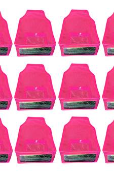 Atorakushon   Non woven Fabric Saree Cover Blouse Cover Garments Storage Bag Wardrobe Organiser Pack of 12 (Pink)