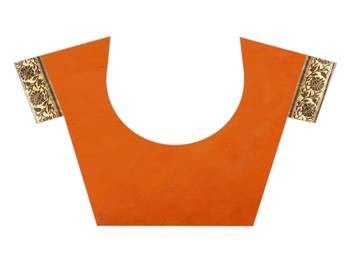 Brown woven art silk saree with blouse 5